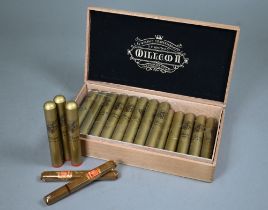 A box of twenty-four Willem II cigars by H Kersten & Co, Valkenswaard, Holland (in individual tubes)