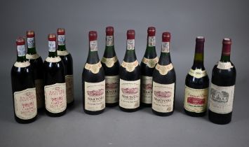 A dozen various bottles of South African estate-bottled wine, 1973 - 1990, no warranty offered as to