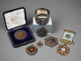 A silver gilt Masonic Jewel King John and Kneller Hall Lodge 1948 to/w a silver West Smithfield