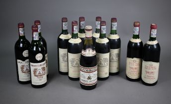 A dozen various bottles of South African estate-bottled wine, 1976 - 1982, no warranty offered as to