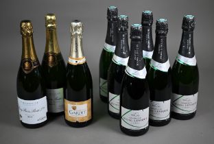 Six bottles of Champagne, Michel Lenique, A Pierry, two bottles of Champagne selected by Berry