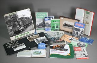 Railwayana - A quantity of vintage and later rail-related ephemera including photographs, postcards,