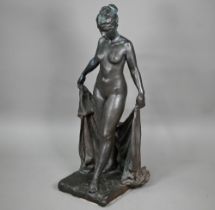 Walter Awlson (b. 1949, Scottish), a large bronzed terracotta female nude study, signed and numbered