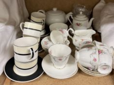 A Royal Albert Tranquility pattern part tea set together with other part tea sets etc