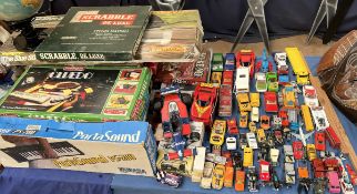 A collection of model cars including Corgi, Dinky,
