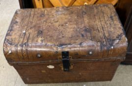 A tin trunk