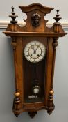 A Vienna regulator type wall clock,