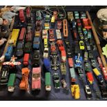 A collection of model cars including Dinky, Corgi,