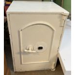 An S F Walker safe, with a single drawer to the interior, painted cream 45.