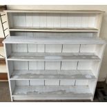 Two white painted pine bookcases,