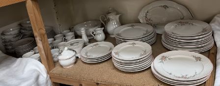 An extensive Villeroy and Boch Rosette pattern part tea and dinner service comprising plates,
