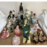 A collection of Royal Doulton figures including The Captain, HN2260, The Hornpipe, HN2161,