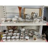 A Royal Albert Old Country Roses tea service together with another tea set,