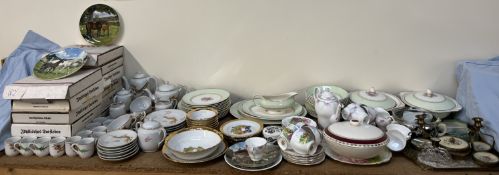 A collection of Bradford Exchange horse collectors plates together with an extensive Japanese part