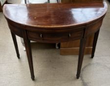 A 19th century mahogany card table,