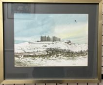 Ken Thomas Carreg Cennan Watercolour Signed