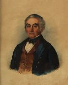 Josephine Seager Head and shoulders portrait of a gentleman Watercolour Signed 27 x 21.