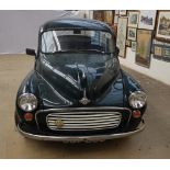 A 1958 Morris 1000, with replacement Fiat 1600cc engine, reg number 587 DJO,