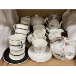 A Royal Albert Tranquility pattern part tea set together with other part tea sets etc