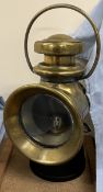 A Lucas "King of the Road" brass carriage lantern