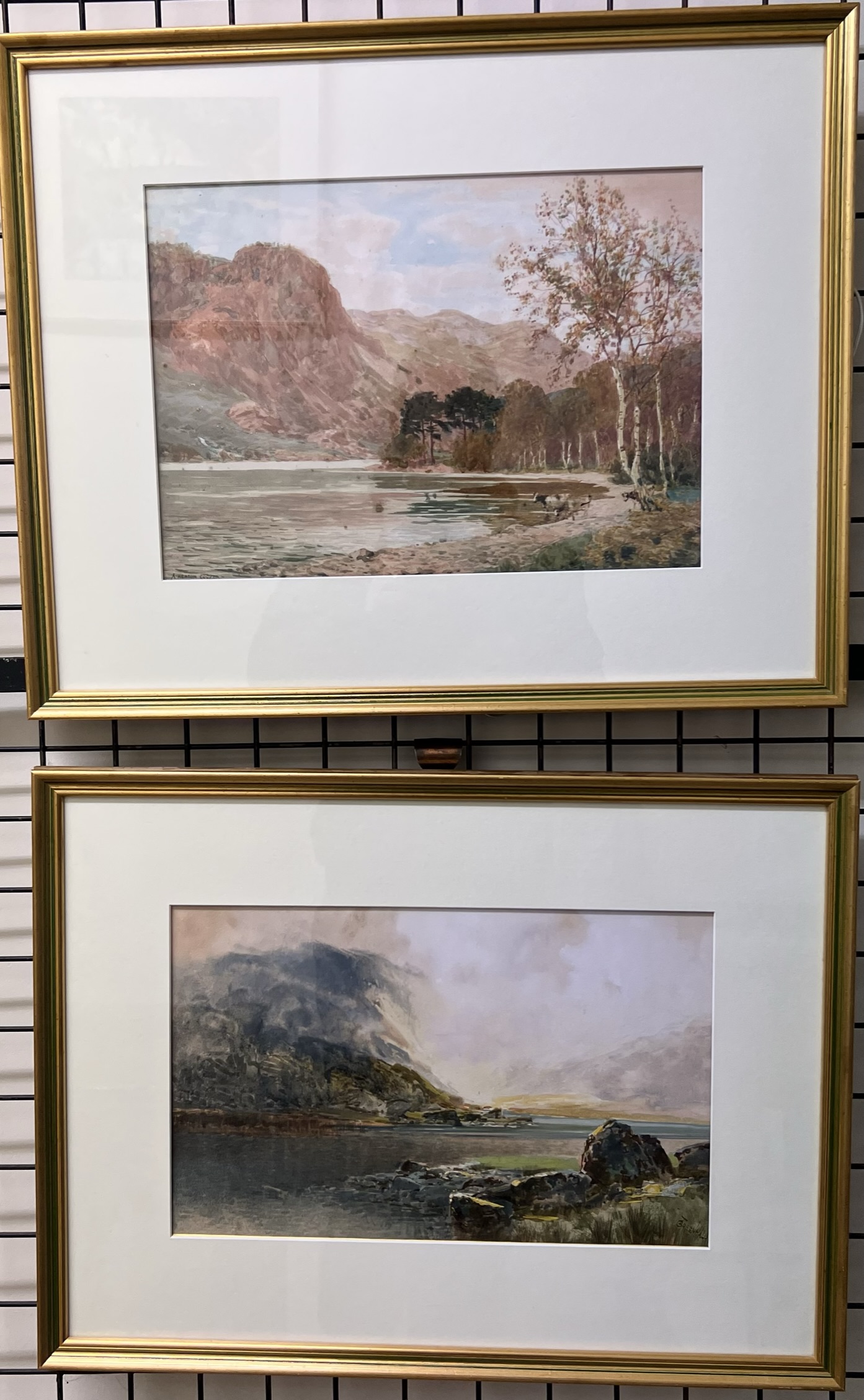 Alfred Heaton Cooper Landscape scene Watercolour 26 x 37cm Together with another watercolour