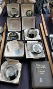 Six assorted Caithness paperweights including a Royal Portrait, The Shepherd,