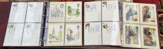 Two Post Office postcards albums circa 187 1979-1986 inclusive,