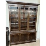 An early 20th century mahogany bookcase of George III style,