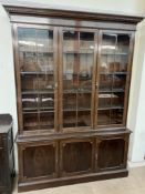 An early 20th century mahogany bookcase of George III style,