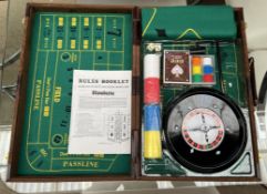 A travel Roulette set contained within a briefcase