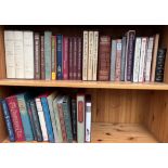 A collection of folio society books including Oscar Wilde, History of Western Philosophy,
