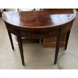 A 19th century mahogany card table,