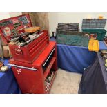Snap On tool box together with a Sykes Pickavant tool cabinet,