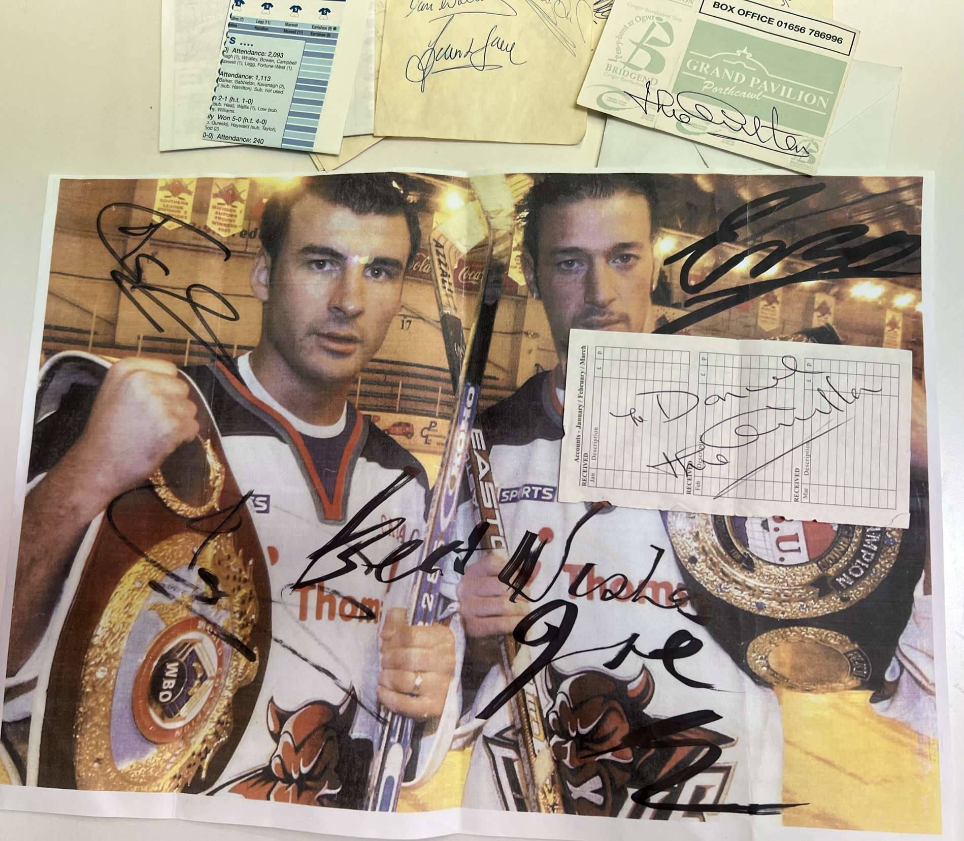 Signed Jack Charlton tickets, together with Joe Calzaghe signed picture, - Image 2 of 3