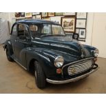 A 1958 Morris 1000, with replacement Fiat 1600cc engine, reg number 587 DJO,