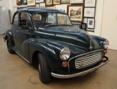 A 1958 Morris 1000, with replacement Fiat 1600cc engine, reg number 587 DJO,