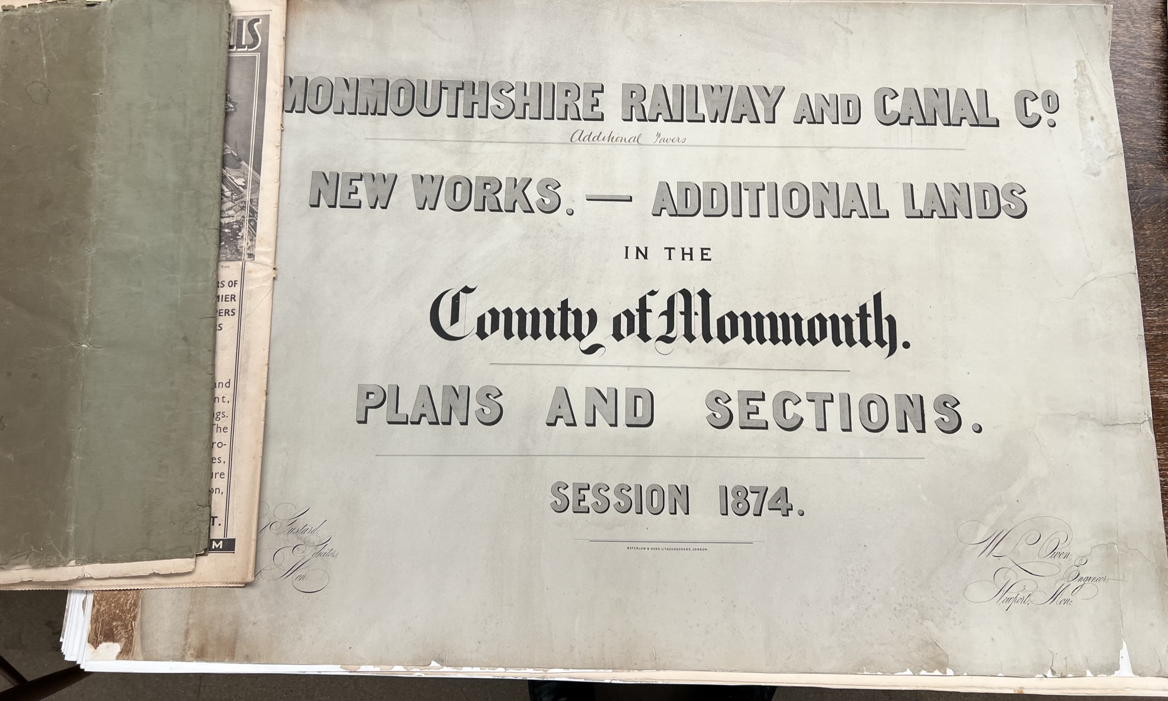 Monmouthshire Railway and Canal Co New Works,