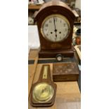 A 19th century style mahogany bracket clock,