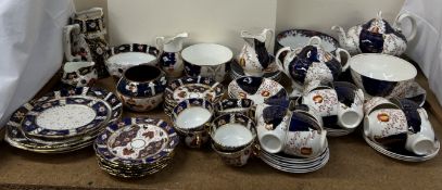 A Gaudy Welsh part tea service together with other part services etc