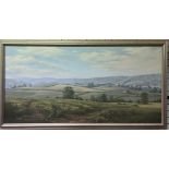 Richard Tratt A landscape scene Oil on canvas Signed and dated 1982 59 x 121cm