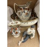 A Royal Doulton jug and basin set,