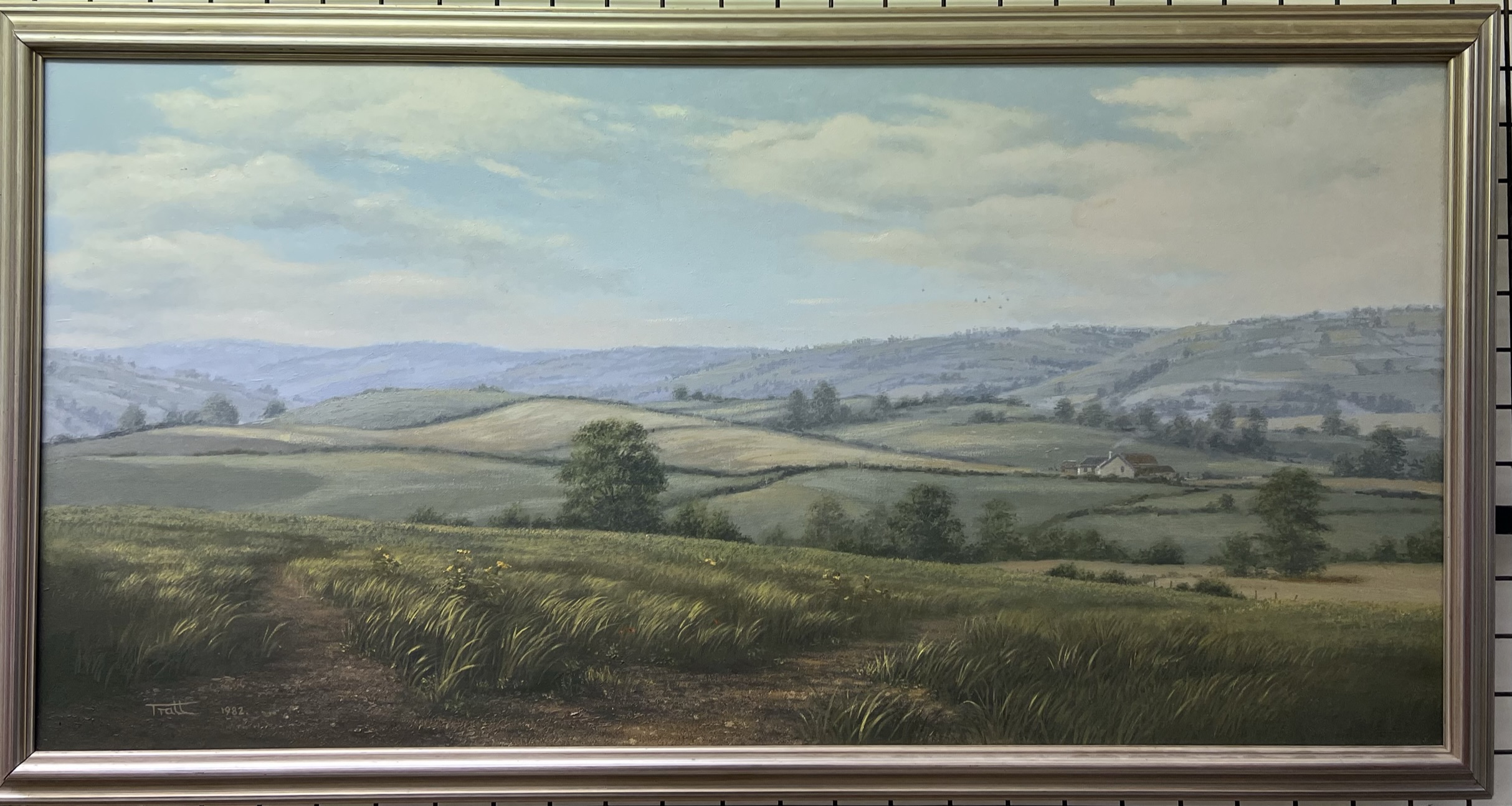 Richard Tratt A landscape scene Oil on canvas Signed and dated 1982 59 x 121cm