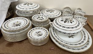 A Royal Worcester Bernina pattern part dinner set