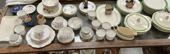 A Soho pottery Queen's Green part dinner set together with part tea sets,