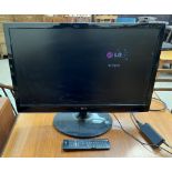 An LG Flatron M2780D LED Full HD Monitor TV CONDITION REPORT: Class II Pat test Pass,