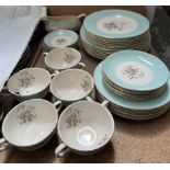 A Crown Ducal floral pattern part dinner set