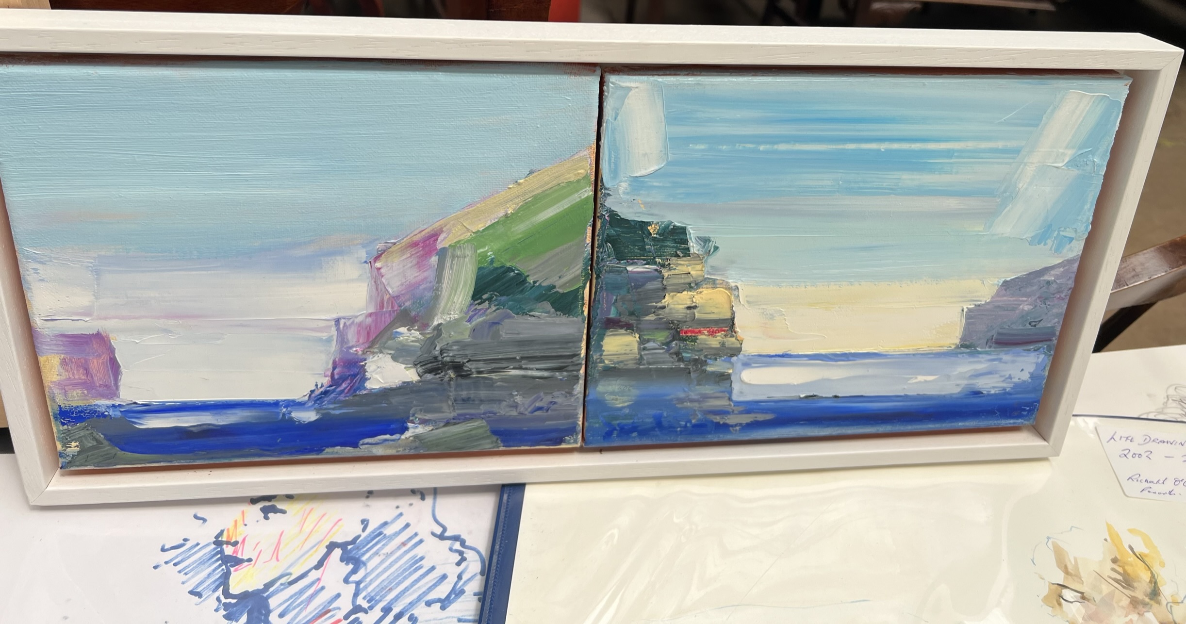 Richard O'Connell The Island Oil on 2 canvases, - Image 3 of 6