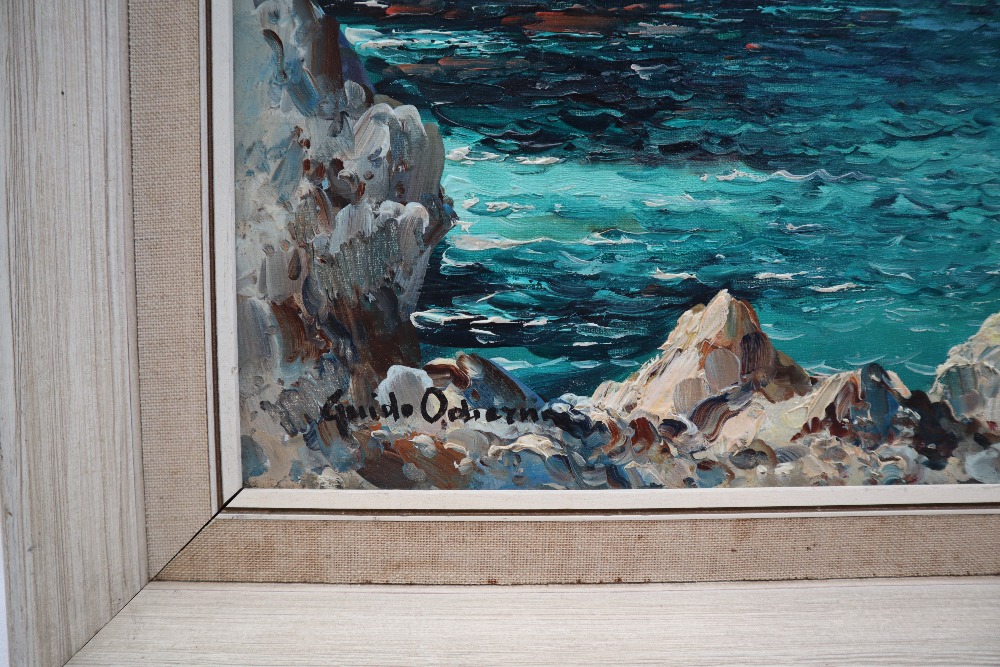 Guido O'Dierna A view of Naples Oil on canvas Signed 48 x 69cm - Image 5 of 5