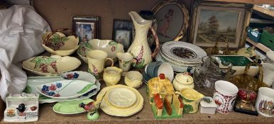 A collection of carltonware pottery including salad bowl and servers, jugs,