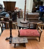 A 19th century milking stool,